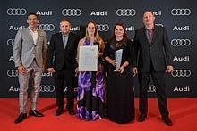 Sieger Kategorie Aftersales - v.l.n.r Philipp Lüchinger (Head of Audi Aftersales), Andreas Hari, Andrea Steiner, Manuela Schwizgebel, Peter Schöni (alle AMAG Thun)